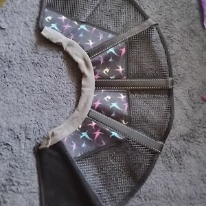 Reflective Black and Multicolor Dog Cone Collar